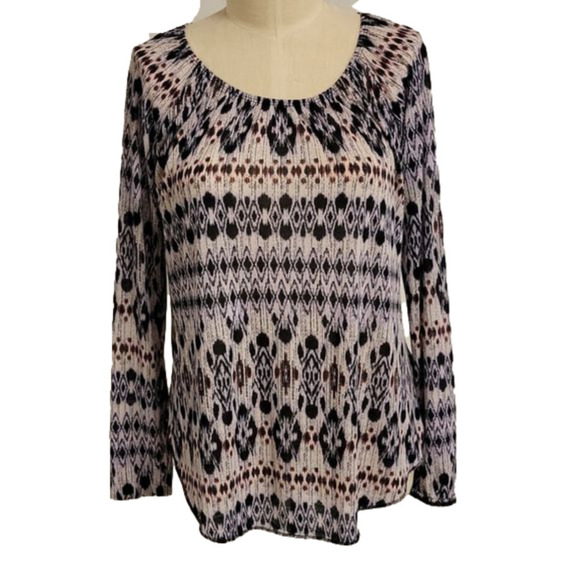 Maurices purple design long sleeve top - medium - Picture 1 of 9